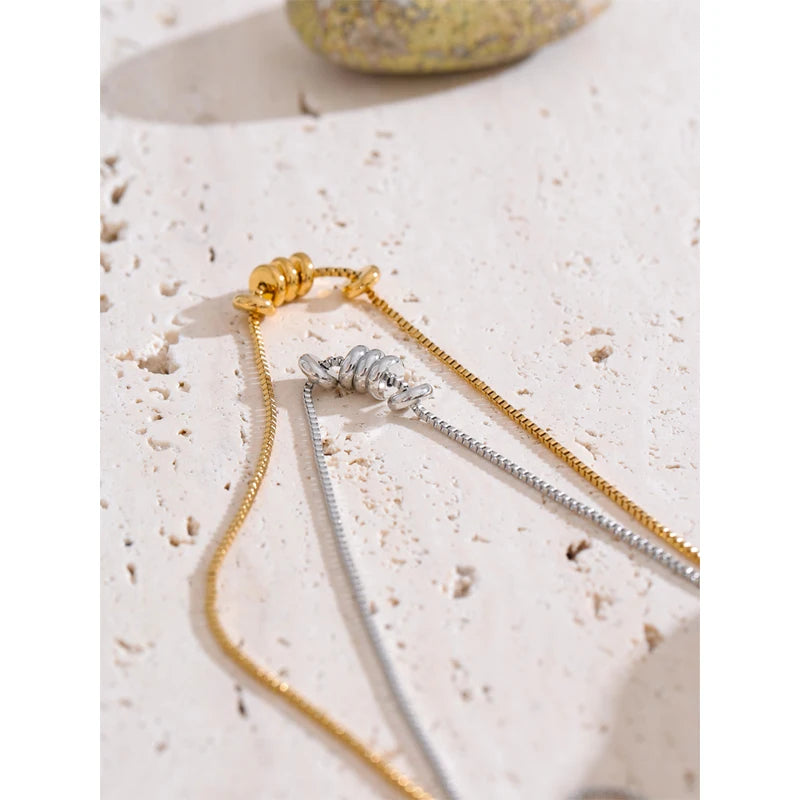 Stylish Zirconia Necklace Pendant - Removable Round Jewelry in Gold Color