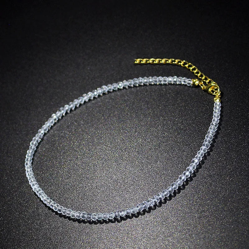 Simple Black Beads Necklace for Women Short Choker Jewelry 2024