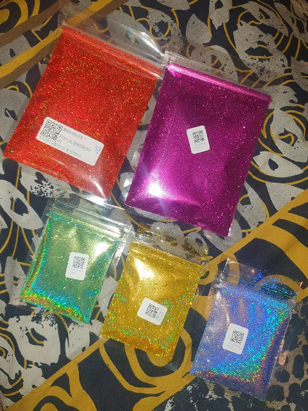 10g/50g Nail Art Chrome Glitter Powder - Holographic Reflective Laser Sparkle