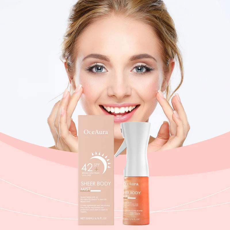 Waterproof SPF42 Sunscreen Spray with Anti-UV Protection and Moisturizing Formula