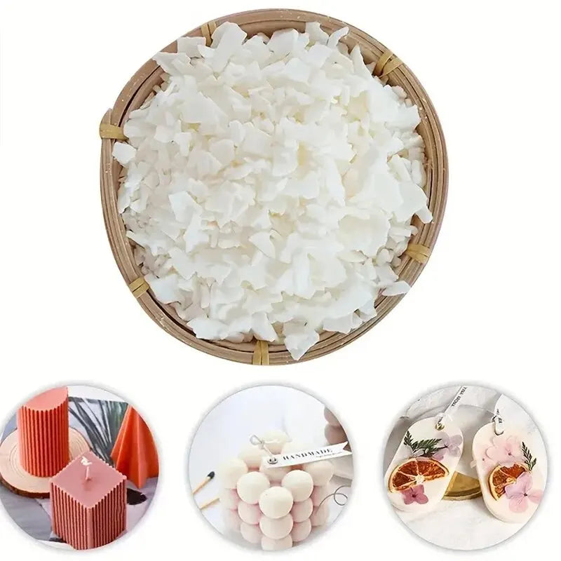 Natural Soy Wax Candle Making Material 200G/1LB Smokeless Long-Lasting Craft Supplies