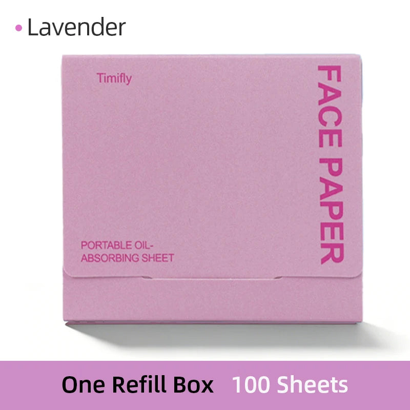 100 Sheets Oil Blotting Paper for Face Oil Control Refillable Facial Tissues