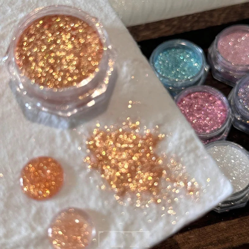 Diamond Nail Powder Glitter Set for DIY Nail Art - Multiple Colors