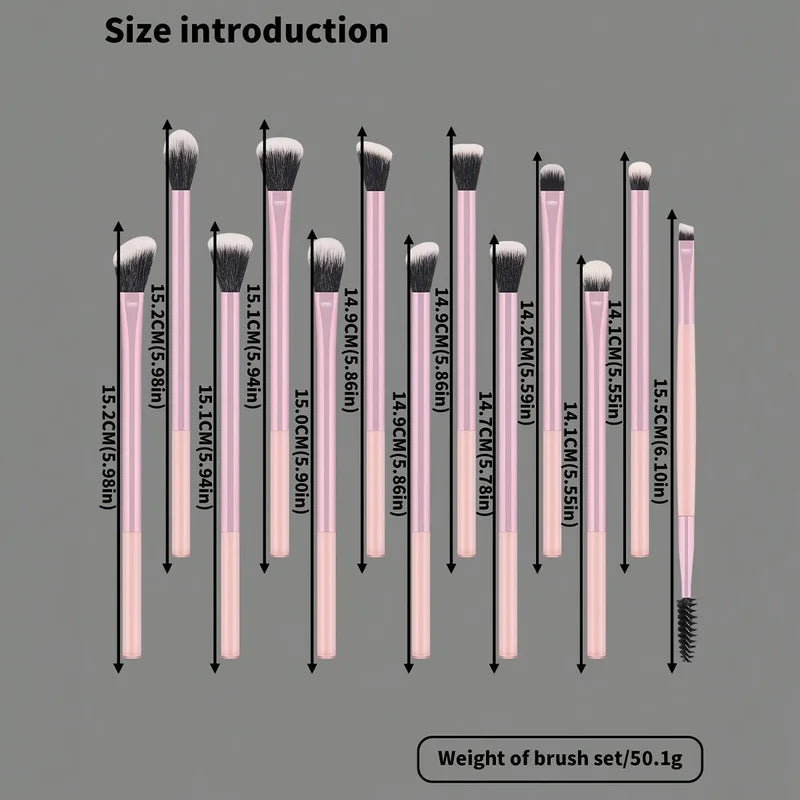 Professional Makeup Brush Set 13 Pcs Face & Eye Brushes for Foundation Concealer Eyeshadow