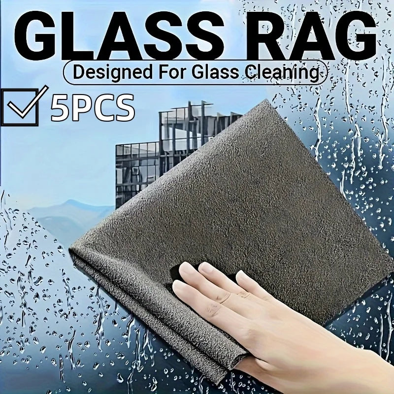 Reusable Glass Cleaning Cloth - Thickened, Streak-Free Window Towel for Home & Kitchen