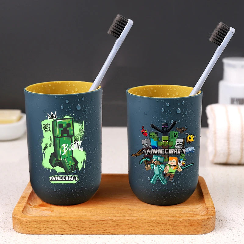 Pixel Game Man Water Cup for Fans - Rinse & Toothbrush Holder