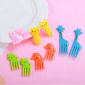 Kids Fruit Forks Set for Lunch Boxes - Mini Plastic Dessert & Snack Forks