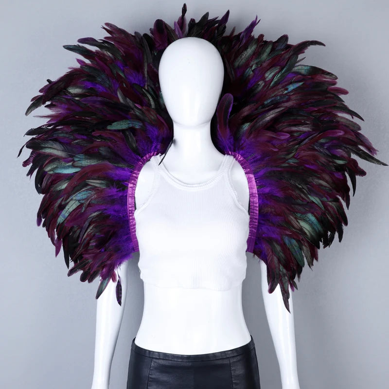 Elegant Feather Scarf for Cosplay, Halloween, Carnival & Party Accessories