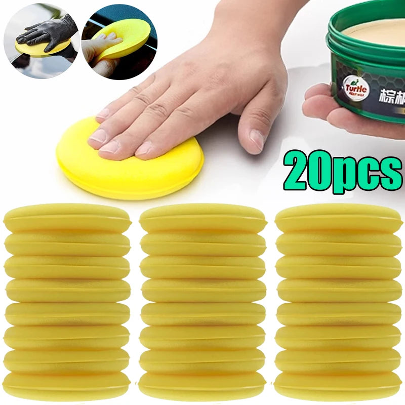 Car Polishing Sponges 20 Pcs Foam Applicators for Wax & Detailing