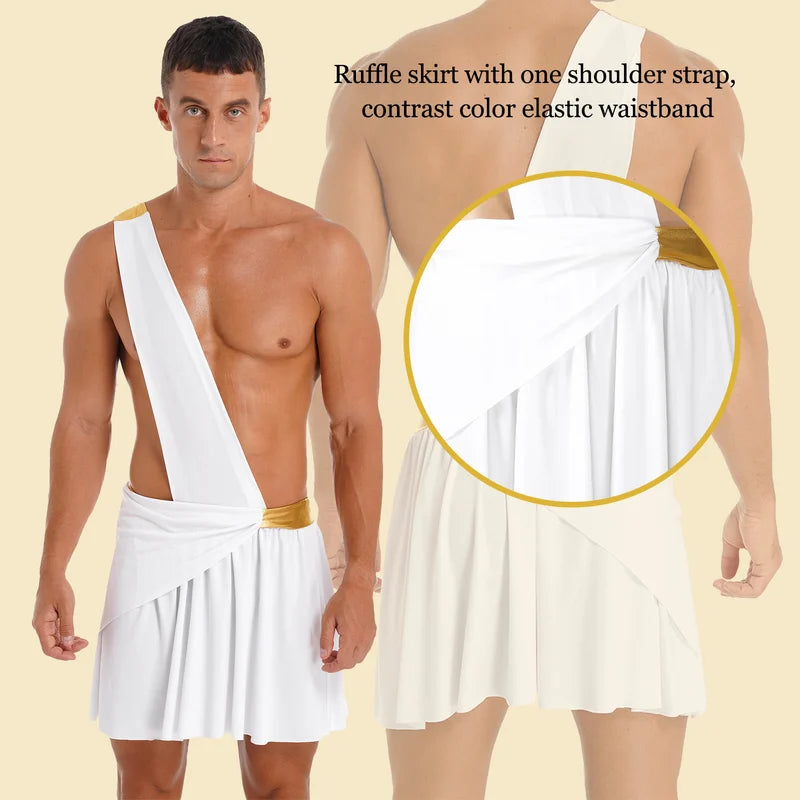 Greek God Costume Skirt for Men - Halloween Party Cosplay Knight Warrior Outfit