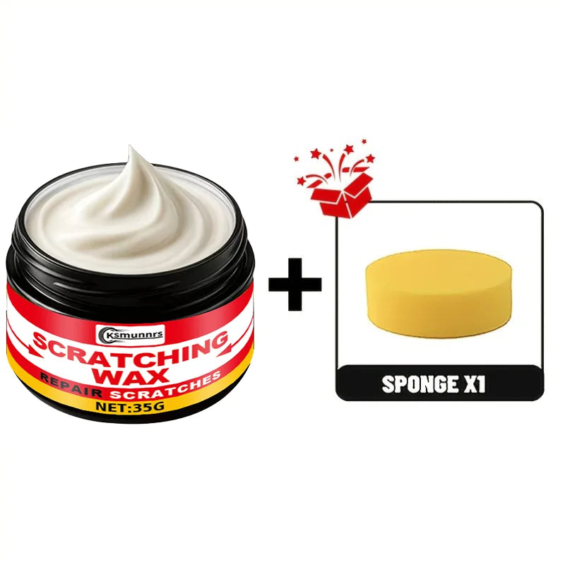Car Scratch Repair Wax with Sponge Pad - 35G Blemish & Paint Protection