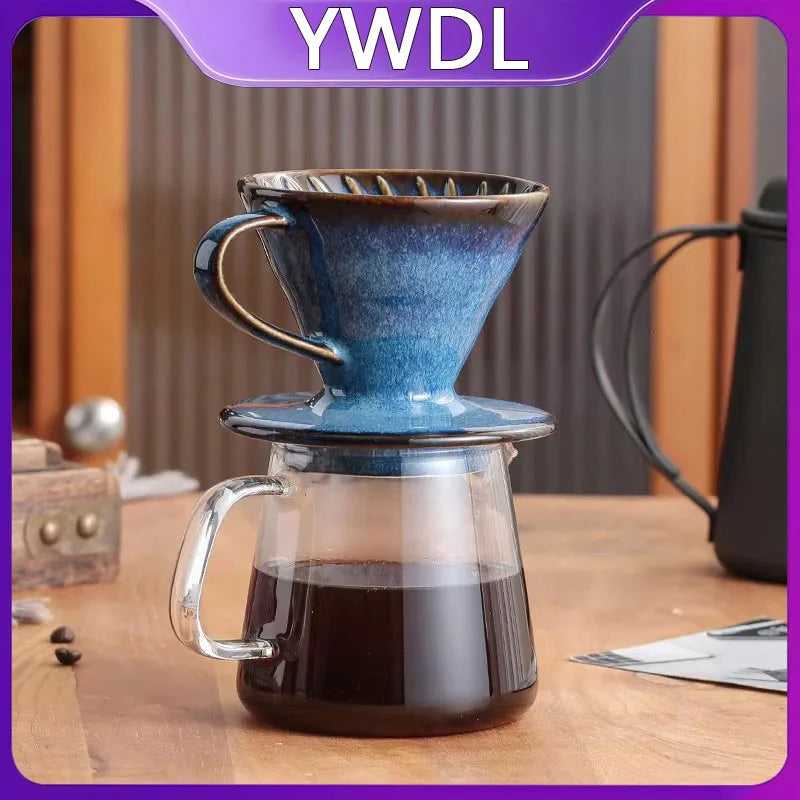 Reusable Ceramic Coffee Filter Cup for Drip Coffee Maker - V Style Funnel