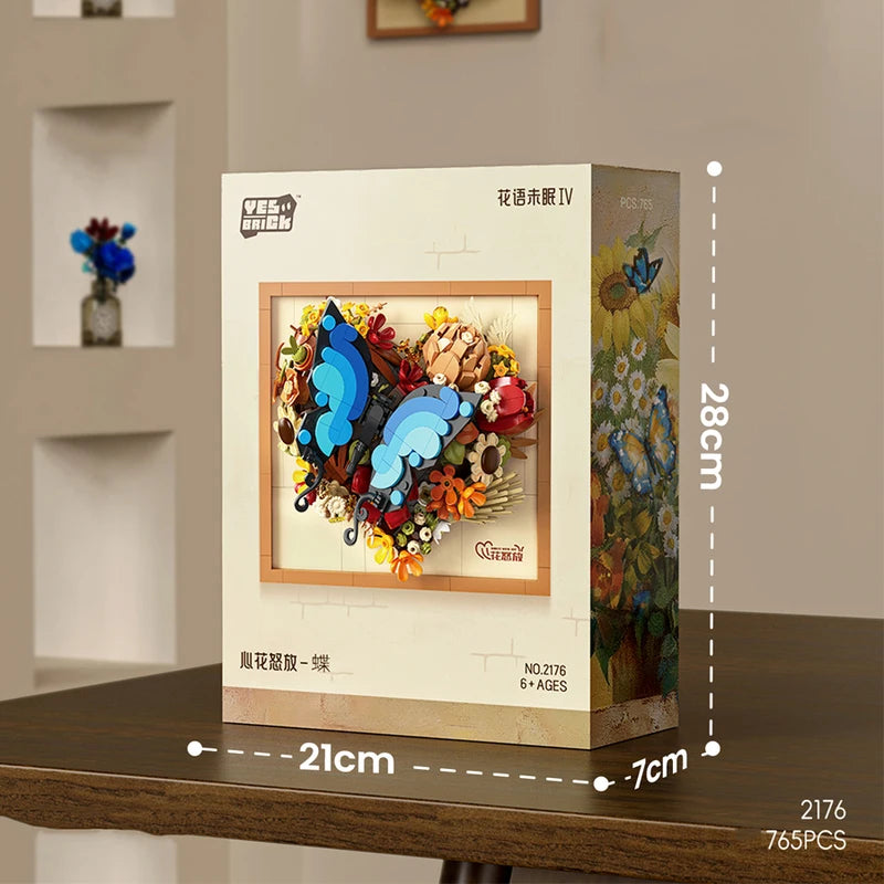 DIY 3D Picture Frame Building Blocks Flowers for Home Decor & Gifts