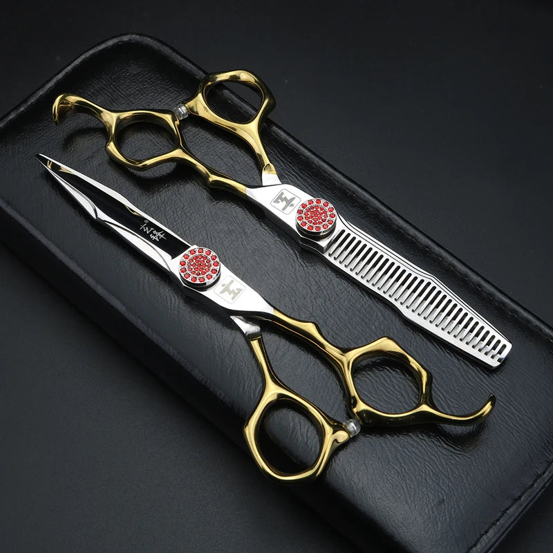 6-Inch Hair Cutting & Thinning Scissors - Professional Salon Hairdresser Shears