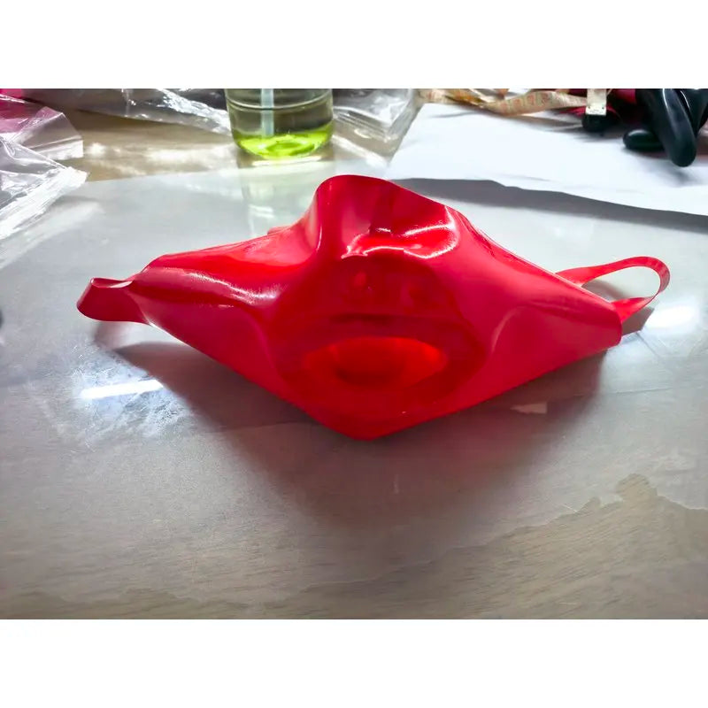 Natural Latex Mask with Braces and Long Nose Tube - Customizable Colors
