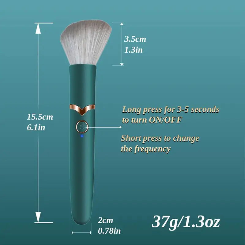 Electric Multi-Function Soft Fluffy Makeup Brush with Vibration Rechargeable Tool