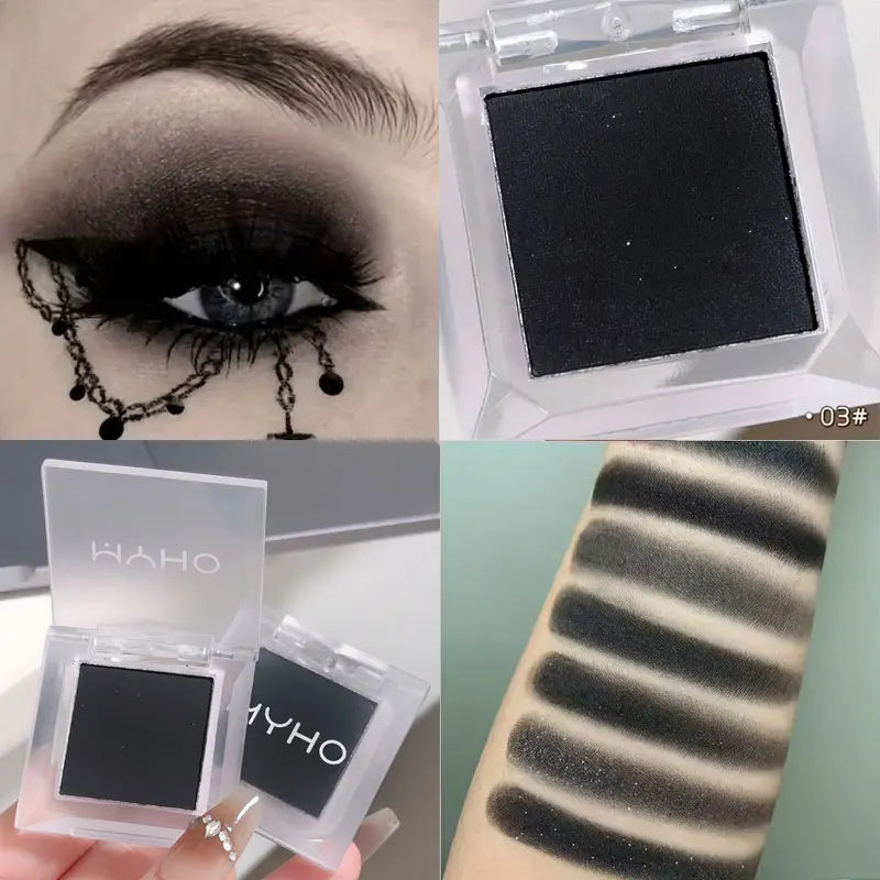 Monochrome Matte Eye Shadow Palette - Smoked, Brightening & Durable