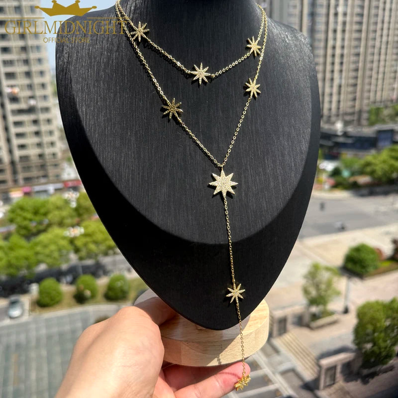 Star Northstar Charm Necklace with Cubic Zirconia Women’s Jewelry