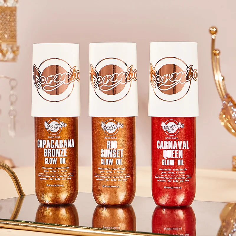 Long-Lasting Highlight Spray for Face and Body - Glossy Makeup Shine Set