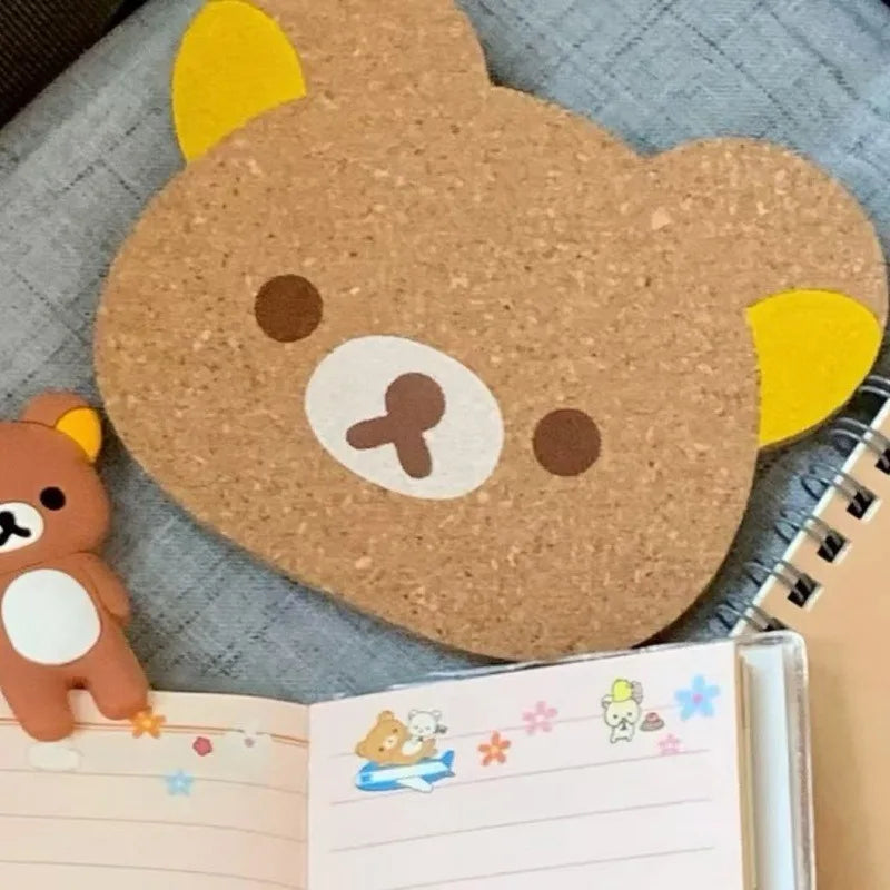 Kids Cartoon Animal Drink Coasters Set - Rilakkuma Dining Table Accessories