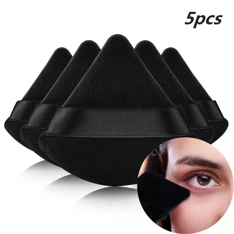Triangle Velvet Powder Puff Makeup Sponge - Soft Cosmetic Blending Tool