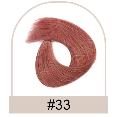 Clip-In Straight Silk Top Wig with Bangs for Women - Real Human Hair, Blonde