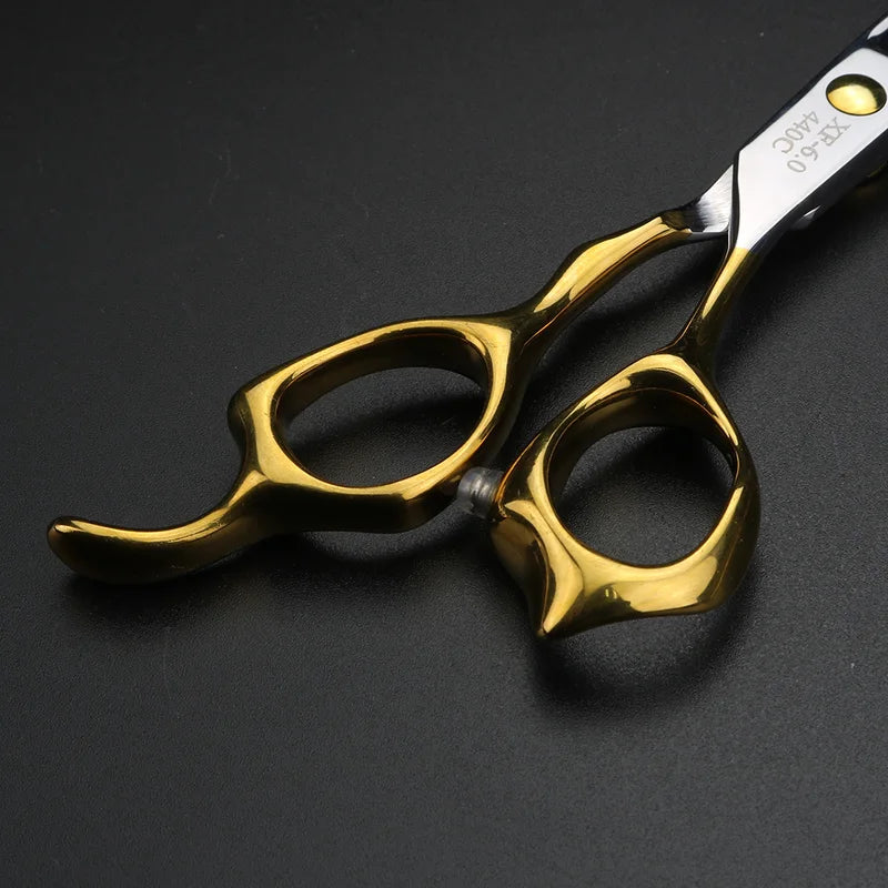 Professional 6-Inch Hair Cutting Scissors and Thinning Shears Set - Steel Hairdresser Tools