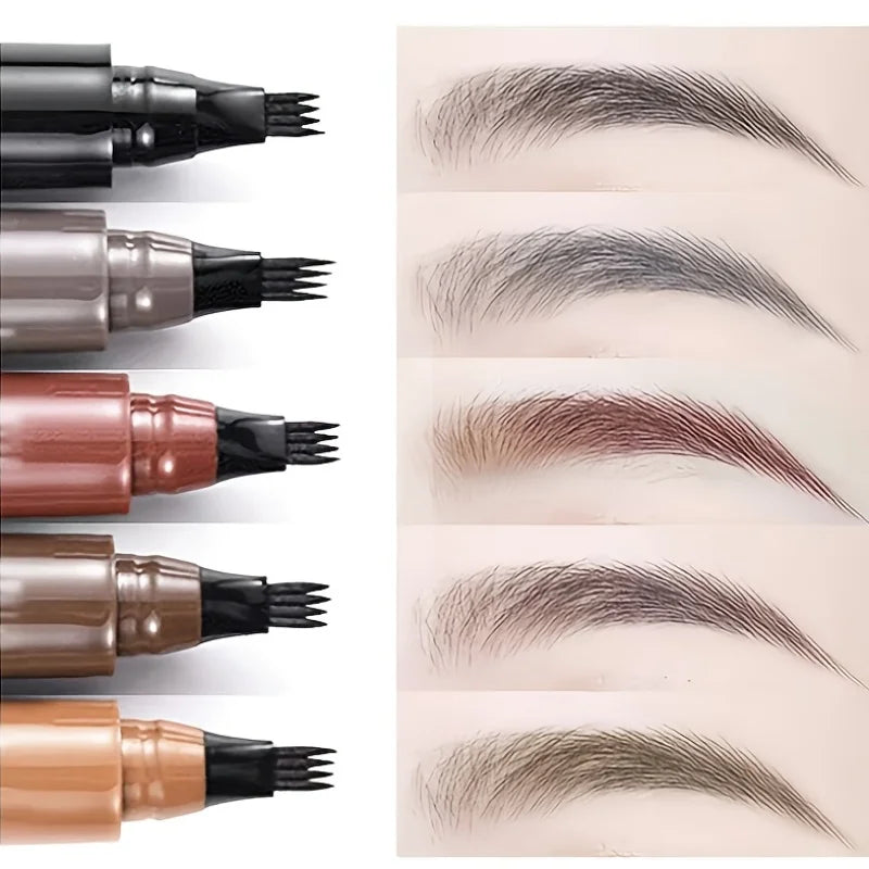 Waterproof Microblading Eyebrow Pencil Set - Natural Long-Lasting Finish, 5 Colors