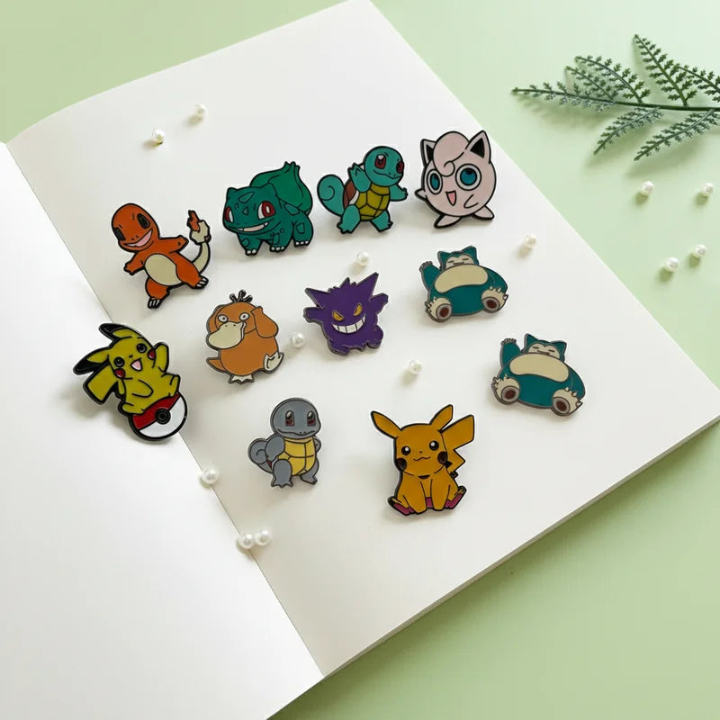 11 Pcs Enamel Pins Set Creative Bandage Brooches for Backpack Clothes Gift