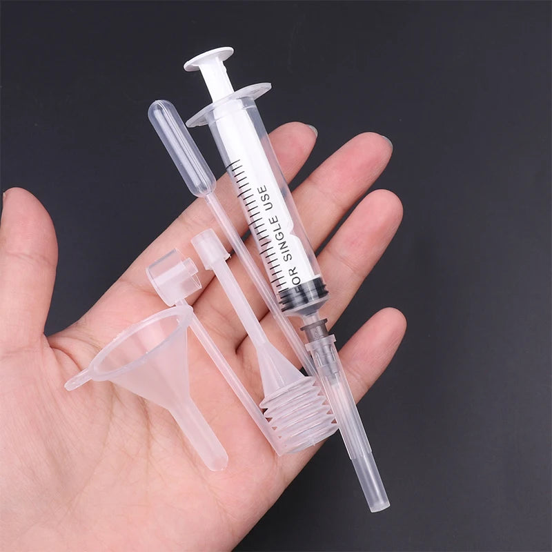 Perfume Refill Tools Set 6Pcs Plastic Diffuser Syringe Dropper Funnel Spray