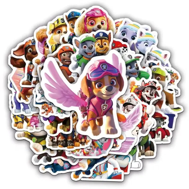 85Pcs Waterproof Paw Patrol Dog Cartoon Stickers Set for Cups & Luggage - Toy Gift