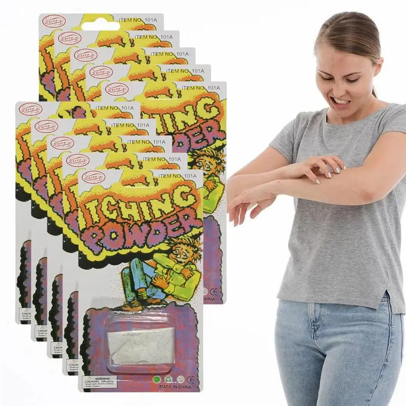 Halloween Prank Itching Powder Set - 10 Pack Safe Trick Prop for Parties