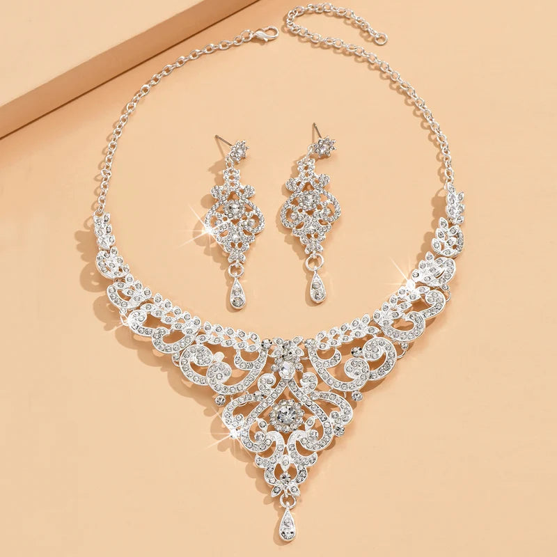 Luxury Rhinestone Jewelry Set for Women - Elegant Party Accessories