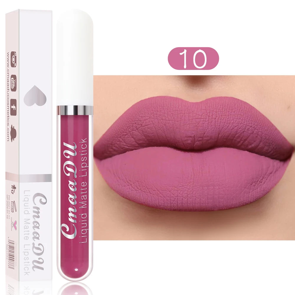 Matte Lip Gloss Liquid Lipstick - Waterproof Long-Lasting Lip Stains for Adults