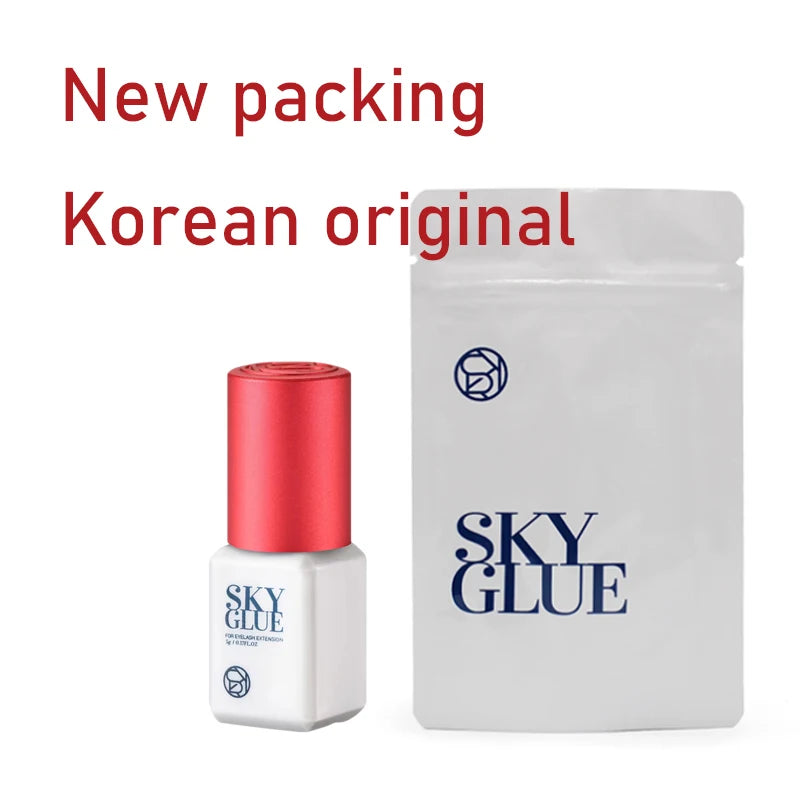 Korean Fake Eyelash Extension Glue 5ml - Clear or Black, Fast Drying, Long Lasting Adhesive