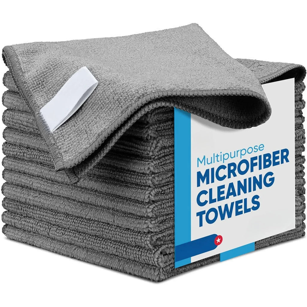 Microfiber Cleaning Cloths Set - Reusable Absorbent Towels for Car, Window, & Home Cleaning