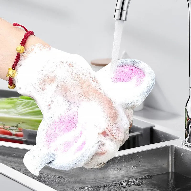 Double-Sided Dishwashing Sponge Set - Multi-Purpose Kitchen Scrubbing Pads