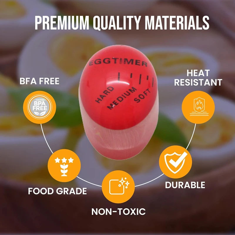 Color Changing Egg Timer for Perfect Boiled Eggs - Heat Sensitive Kitchen Tool