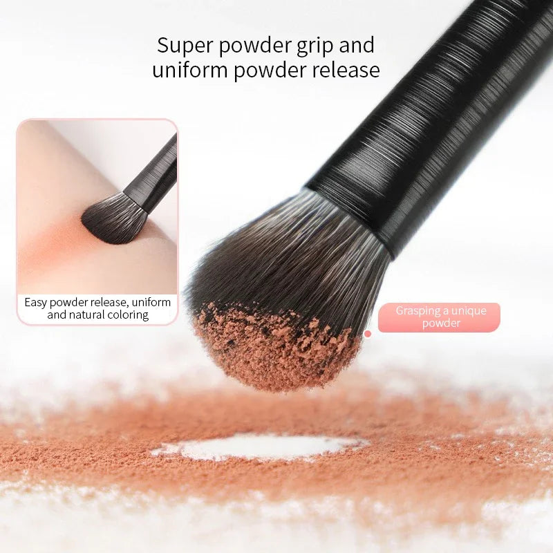Natural Eye Makeup Brush Set with Eyeliner, Eyebrow, Blending & Detail Brushes