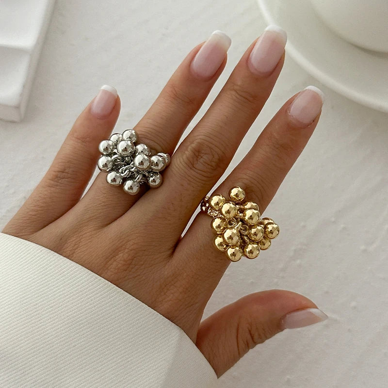 Unisex Creative Design Small Metal Open Ring for Women Men - Punk Jewelry