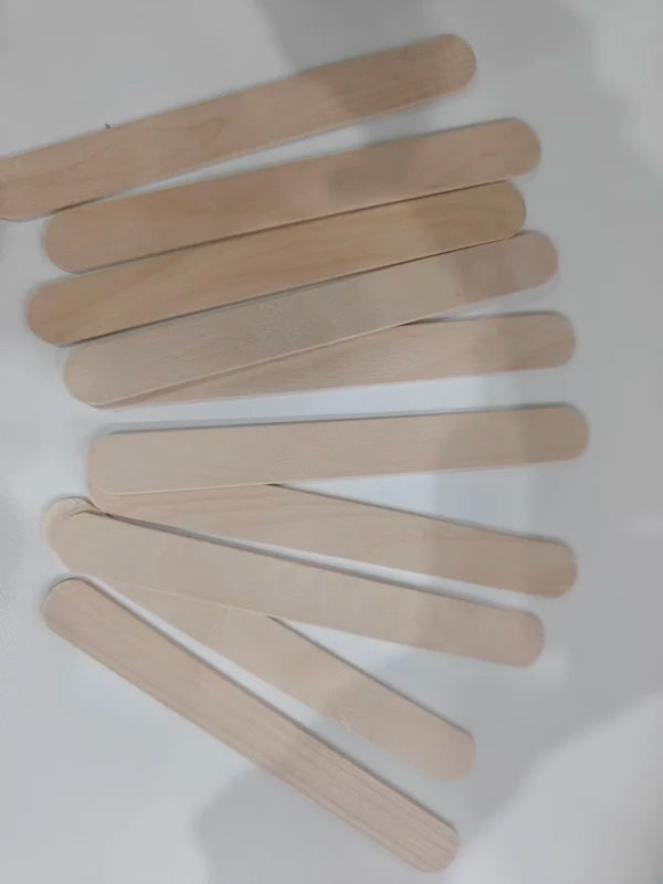 100Pcs Disposable Wooden Waxing Sticks 15cm Multi-Purpose Spatulas for Hair Removal