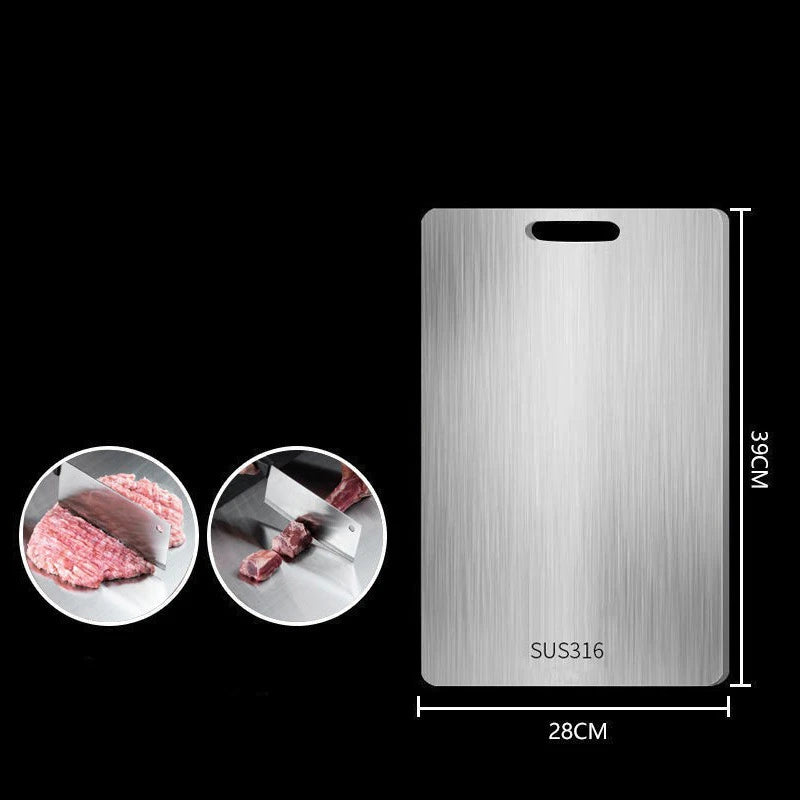 Stainless Steel Cutting Board Antibacterial Kitchen Chopping & Dough Board