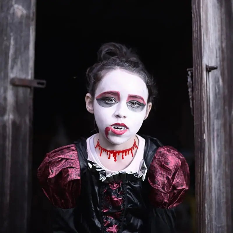 Halloween Blood Necklace Horror Vampire Dark Blood Bleeding Pendant