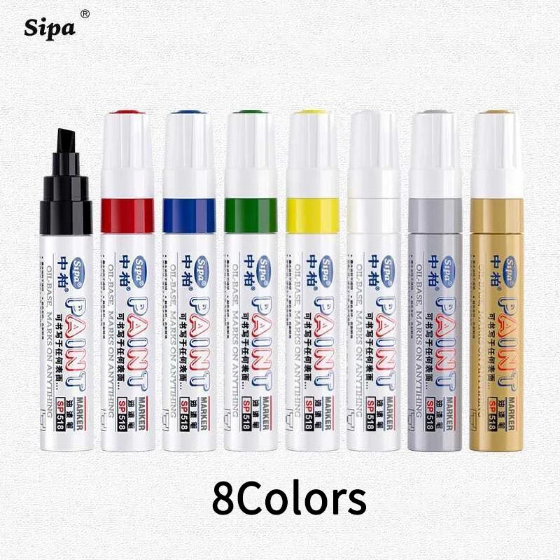 8Colors Sipa Paint Markers PX-30 Industrial Permanent Water-Resistant Repair Pen