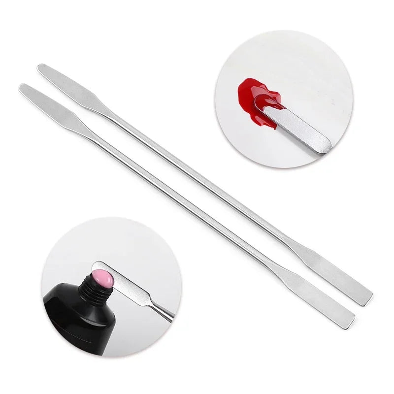 Stainless Steel Makeup Mixer Spatula Rod for Foundation and Eye Shadow