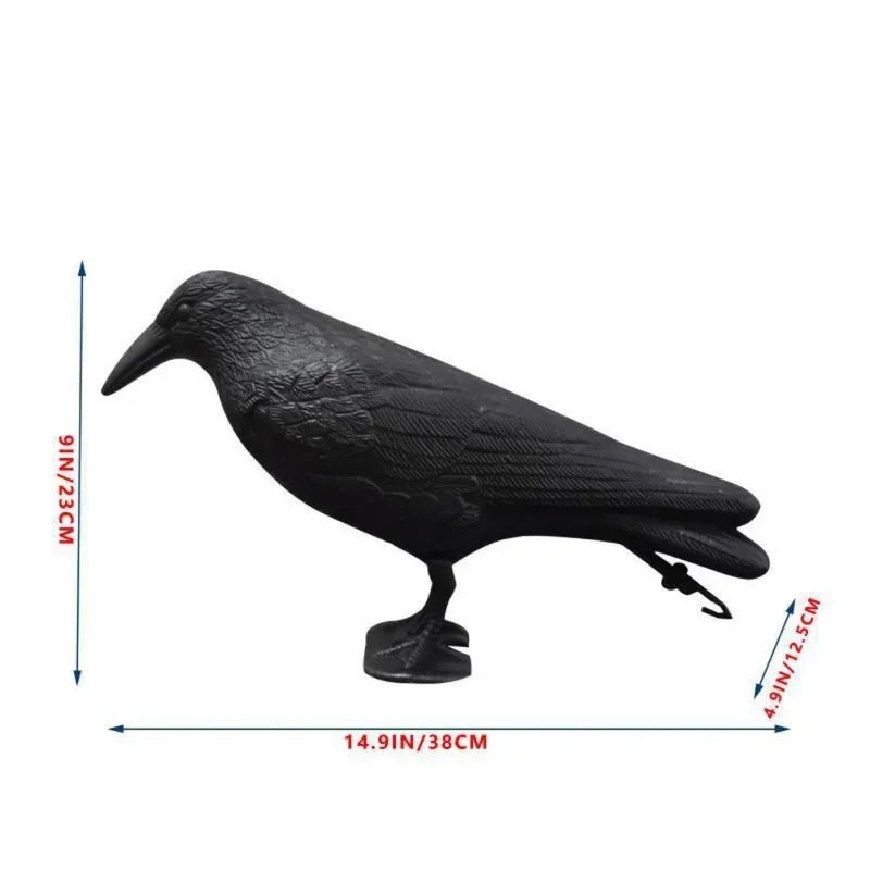 Bird Repellent Scarecrow Raven Decoy for Garden & Outdoor Pest Control