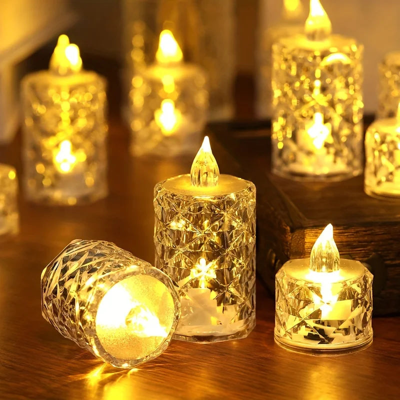 4-24Pc Flameless LED Candles with Realistic Flame for Home Holiday Wedding Decor