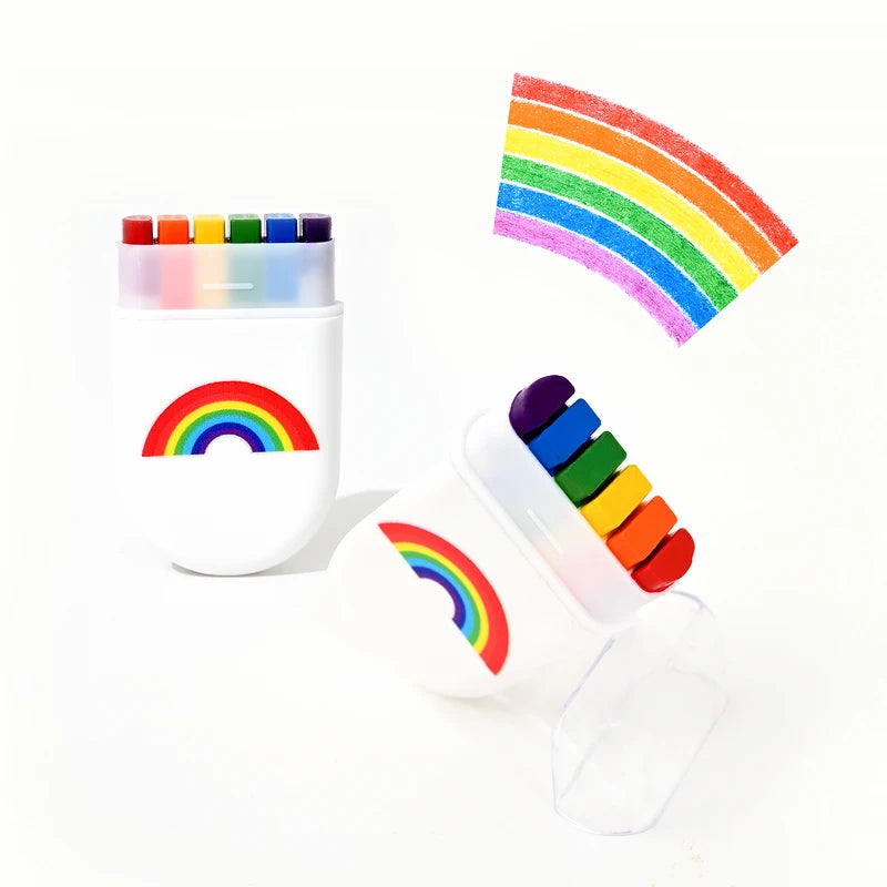 Rainbow Crayon Paint Set for Creative Art & Birthday Parties - 2 Pieces