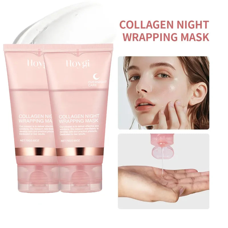 Hydrating Collagen Night Facial Mask Set - Deep Moisturizing & Anti-Aging