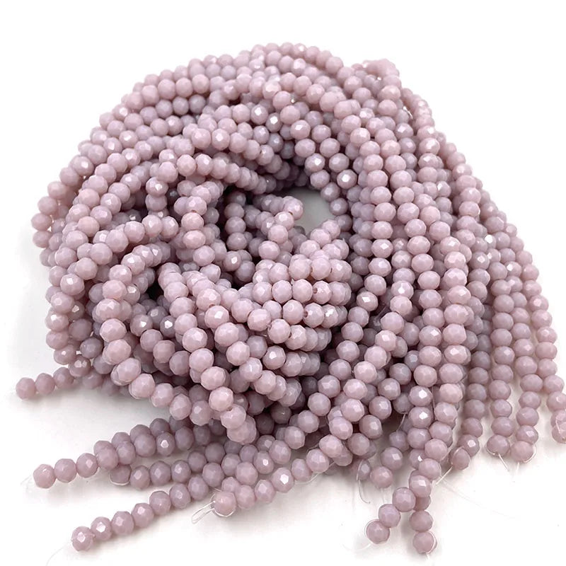 Crystal Beads for Jewelry Making - Rondelle Faceted Glass Spacer Beads